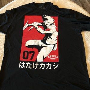 Naruto Shippuden Collection Black Mens Size 2 XL Graphic T-Shirt New 2002.